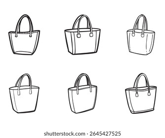 tote bag sketch icon silhouette vector illustration