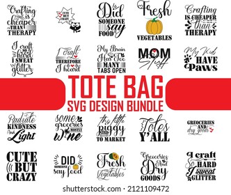 Tote Bag SVG Bundle.Tote Bag T-shirt Design SVG Bundle.