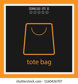 tote bag vector icon