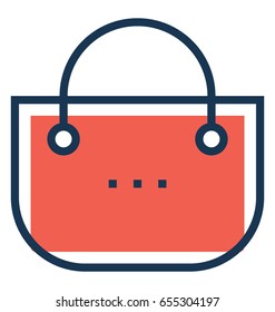 Tote Bag Vector Icon 