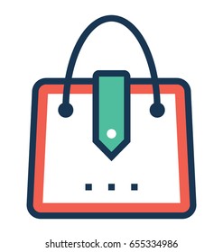 Tote Bag Vector Icon 