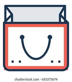 Tote Bag Vector Icon 