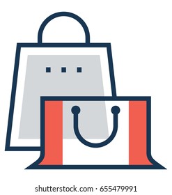 Tote Bag Vector Icon 