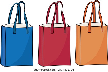 Tote bag vector illustration art icon