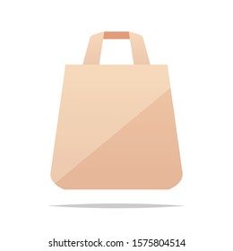 Tote bag vector isolated illustration