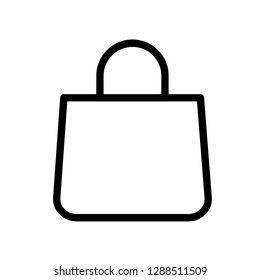  tote bag vector outline isolated illustration editable