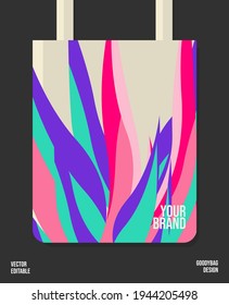 Tote bags design colorful, for branding project.