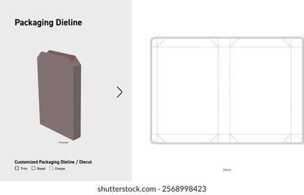 tote Box Dieline layout template