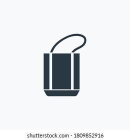 Tote icon isolated on clean background. Tote icon concept drawing icon in modern style. Vector illustration for your web mobile logo app UI design.