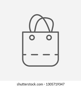 Tote icon line symbol. Isolated vector illustration of  icon sign concept for your web site mobile app logo UI design.
