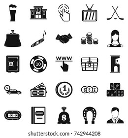Tote icons set. Simple set of 25 tote vector icons for web isolated on white background