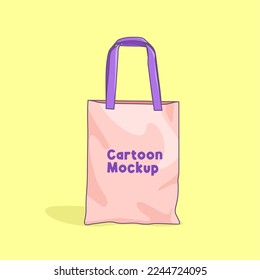 Objeto vector de la colección de dibujos animados Totebag