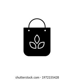 totebag icon vector illustration. black icon style design. isolated on white background