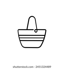 Totebag Line Style Icon Design