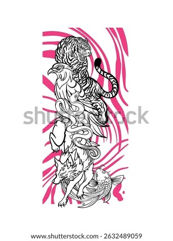 totem animal of vector illsutration