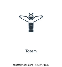 Totem concept line icon. Linear Totem concept outline symbol design. This simple element illustration can be used for web and mobile UI/UX.