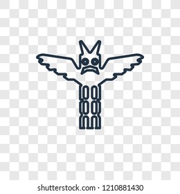 Totem concept vector linear icon isolated on transparent background, Totem concept transparency concept in outline style