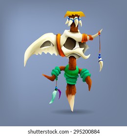 Totem for game. Vector illustration.