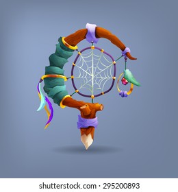 Totem for game. Vector illustration.