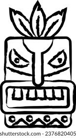 Totem hand drawn vector illustration