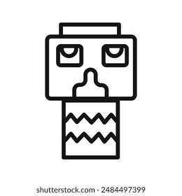 Totem icon linear vector graphics sign
