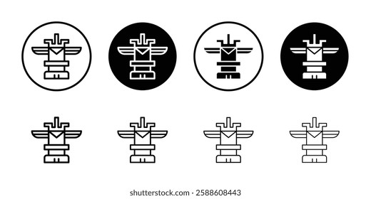 Totem icon Simple outline vector logo