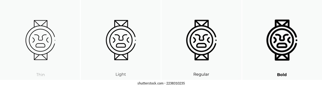totem icon. Thin, Light Regular And Bold style design isolated on white background