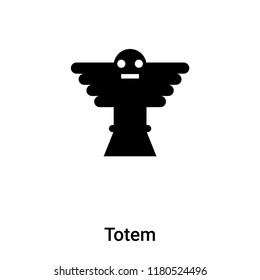 Totem icon vector isolated on white background, logo concept of Totem sign on transparent background, filled black symbol