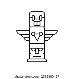 Totem icon Vector logo set flat