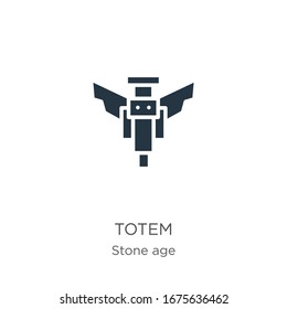 Totem icon vector. Trendy flat totem icon from stone age collection isolated on white background. Vector illustration can be used for web and mobile graphic design, logo, eps10