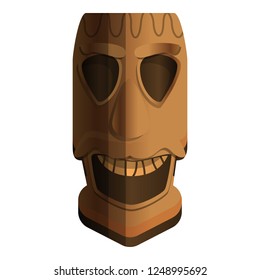 Totem idol icon. Cartoon of totem idol vector icon for web design isolated on white background