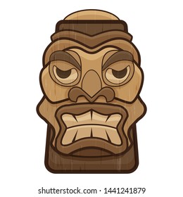 Totem idol icon. Cartoon of totem idol vector icon for web design isolated on white background