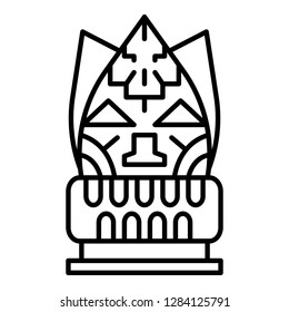 Totem idol icon. Outline totem idol vector icon for web design isolated on white background