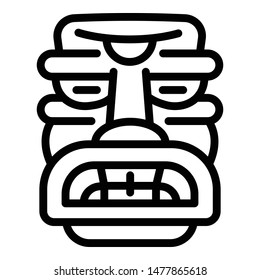 Totem Idol Icon Outline Totem Idol Stock Vector (Royalty Free ...