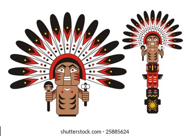 Totem Indian chief