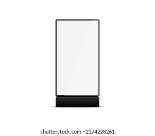 Totem light box billboard advertising poster mockup. Digital lightbox icon black display banner - Shutterstock ID 2174228261