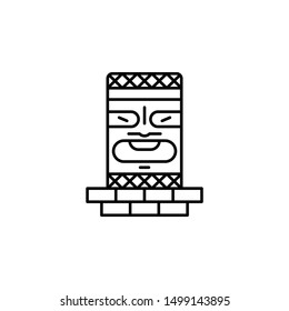 totem line icon. Element of jungle for mobile concept and web apps illustration.