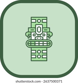 Totem Line vector Icon Design