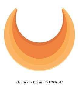 Totem Mond Symbol Cartoon Vektor. Stammeskunst. Afrikanischer Mensch
