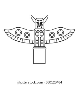 Totem Pole Icon. Outline Illustration Of Totem Pole Vector Icon For Web