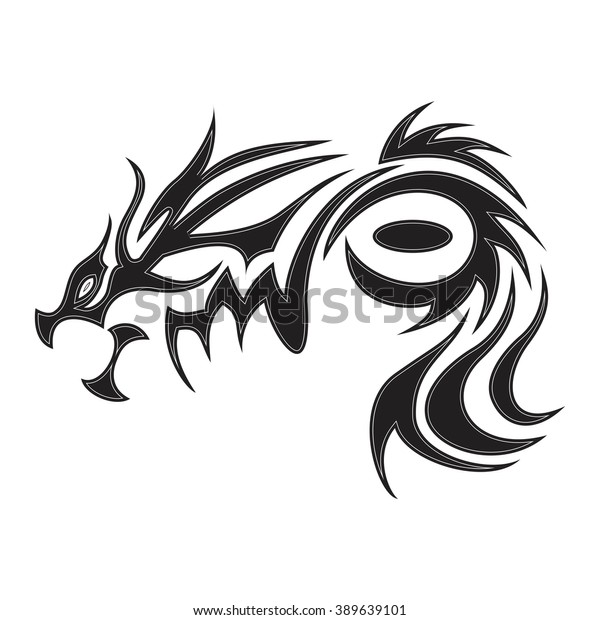 Totem Symbol Dragon Symbol Tattoos Vector Stock Vector (Royalty Free ...