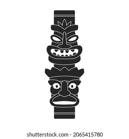 Totem tribal vector black icon. Vector illustration mask of idol on white background. Isolated black illustration icon of totem tribal .