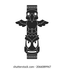 Totem tribal vector black icon. Vector illustration mask of idol on white background. Isolated black illustration icon of totem tribal .