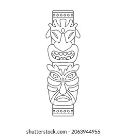 Totem Tribal Vector Outline Icon Vector Stock Vector (Royalty Free ...
