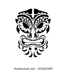  Totem vector design. Decor from Polynesia and Hawaii, tribal folk art background.