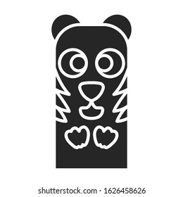 Totem vector icon.Black vector icon isolated on white background totem.