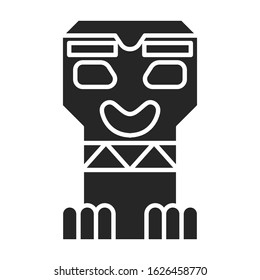 Totem vector icon.Black vector icon isolated on white background totem.