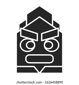 Totem vector icon.Black vector icon isolated on white background totem.