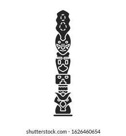 Totem vector icon.Black vector icon isolated on white background totem.