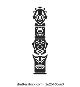 Totem vector icon.Black vector icon isolated on white background totem.